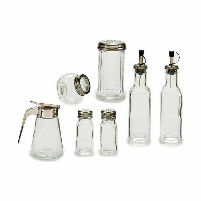 Condiment container set Argintiu Metal (12 Unități)