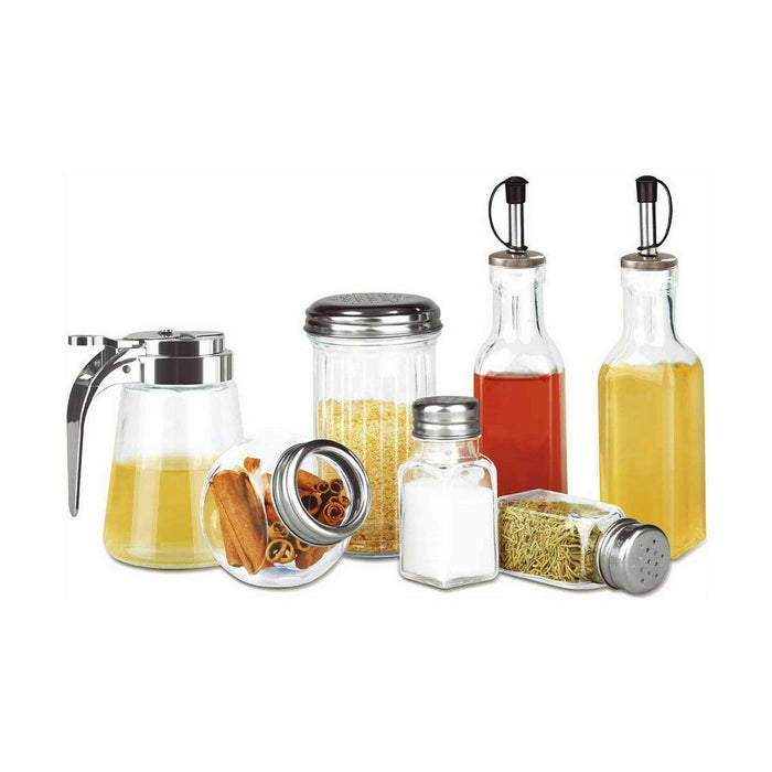 Condiment container set Argintiu Metal (12 Unități)