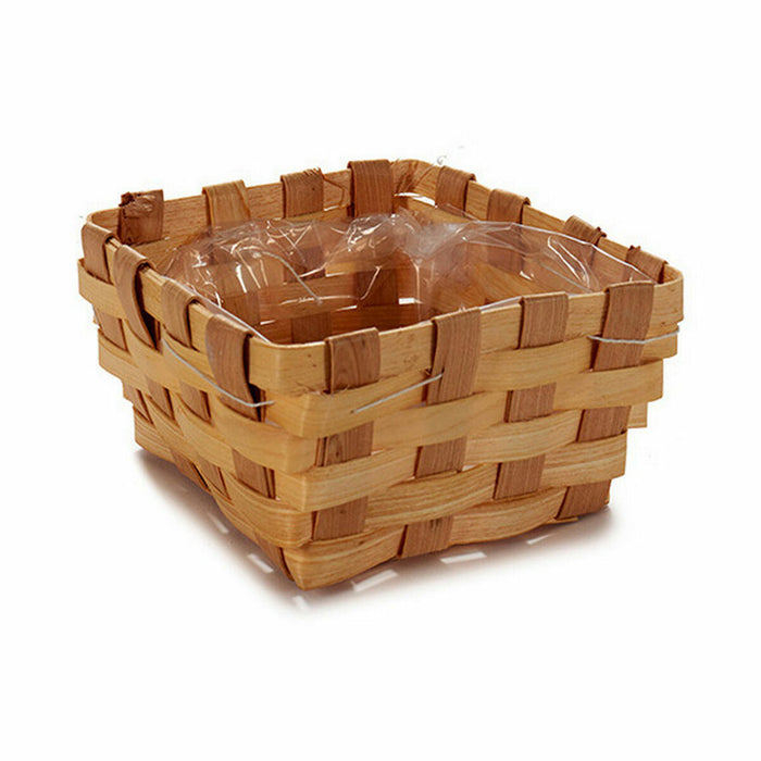 Ghiveci Pătrat Maro Baston 18 x 9,5 x 18 cm (24 Unități)