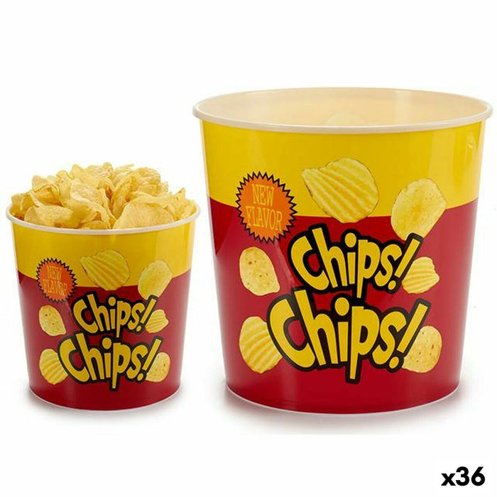 Bol pentru Aperitive Chipsuri polipropilenă 5 L 21,5 x 20 x 21,5 cm (36 Unități)