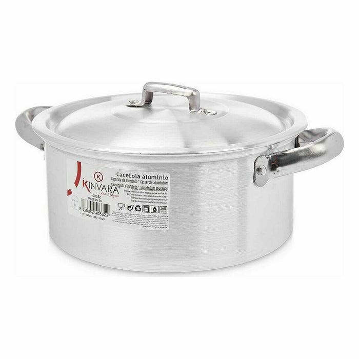 Caserolă Cu Capac Argintiu Aluminiu (10 Unități)