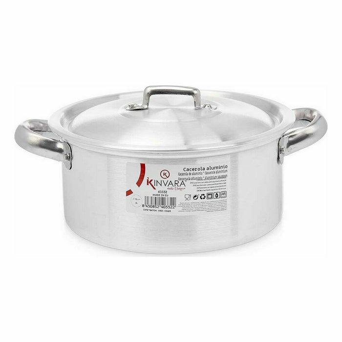 Caserolă Cu Capac Argintiu Aluminiu (10 Unități)
