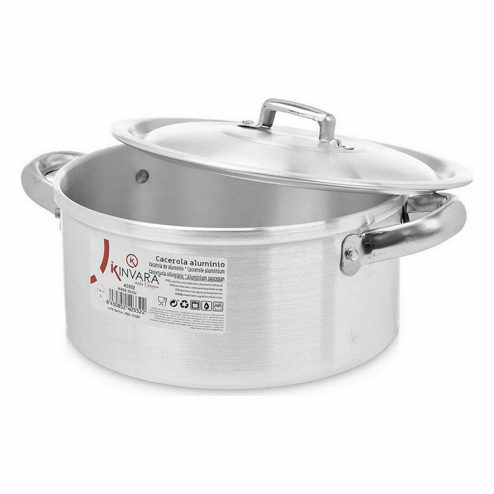 Caserolă Cu Capac Argintiu Aluminiu (10 Unități)