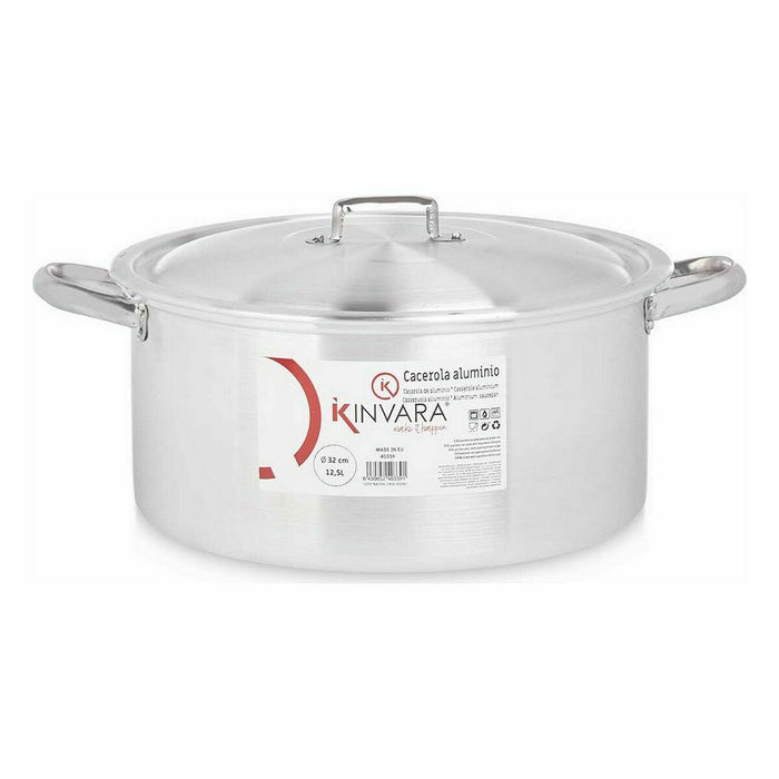 Caserolă Cu Capac Argintiu Aluminiu 12,5 L (3 Unități)