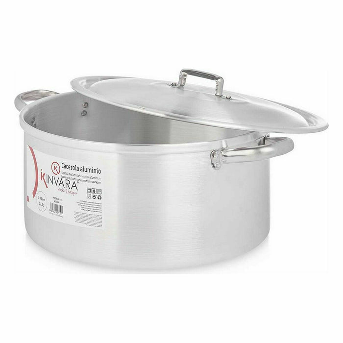 Caserolă Cu Capac Argintiu Aluminiu 12,5 L (3 Unități)