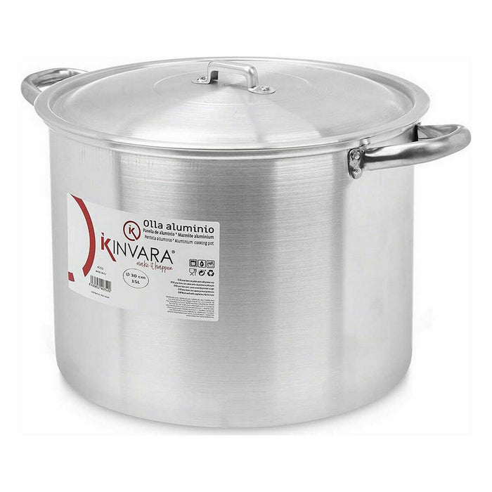 Oală cu capac Ø 30 cm Argintiu Aluminiu (4 Unități)