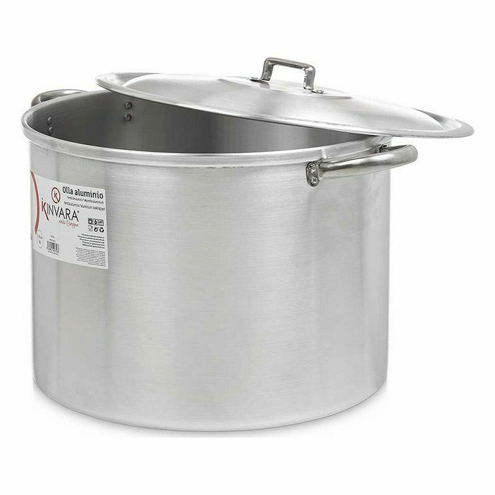 Oală cu capac Ø 36 cm Argintiu Aluminiu (2 Unități)