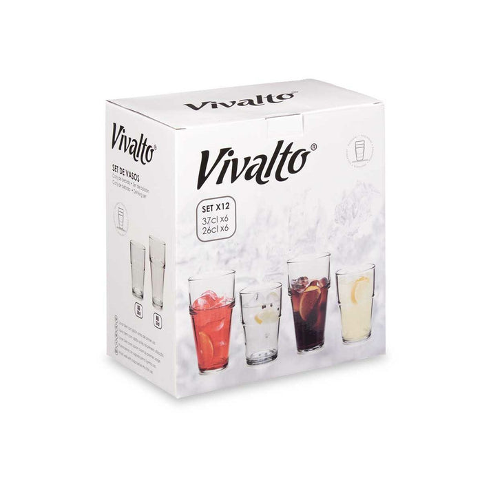 Set de pahare Transparent Sticlă 260 ml 370 ml (4 Unități)