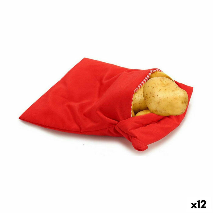 Pungă de gătit Cuptorul cu Microunde Cartofi Roșu 20 x 2 x 25 cm (12 Unități)