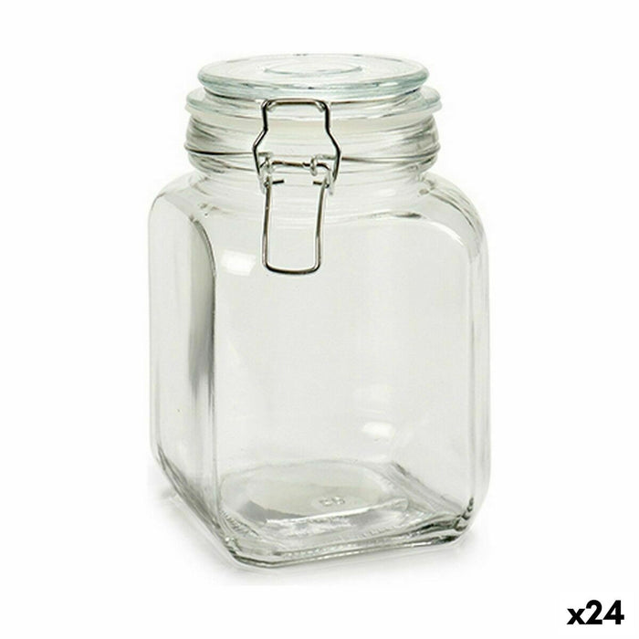 Borcan Închidere ermetică Argintiu Aluminiu 1,2 L 11 x 17 x 11 cm (24 Unități)