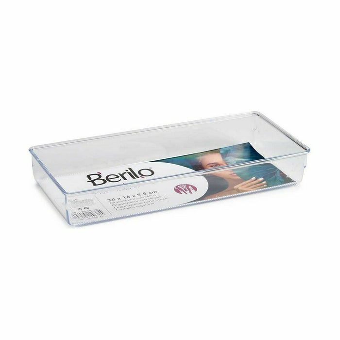 Organizatorul de Sertare Multi-utilizare Transparent Plastic 15,5 x 5,5 x 34,5 cm (36 Unități)