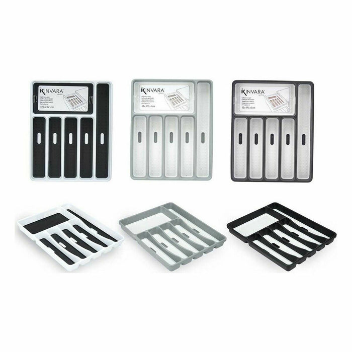 Organizator pentru tacâmuri polipropilenă 32,5 x 4,5 x 40,5 cm (12 Unități)