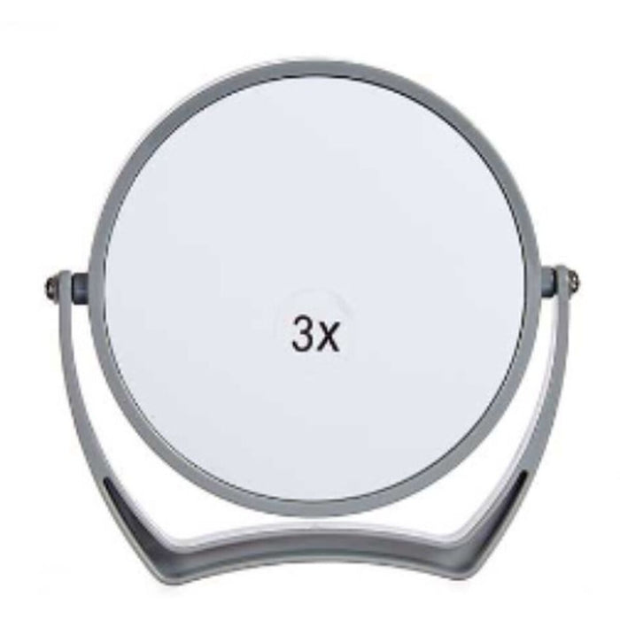 Oglindă cu Efect de Mărire Gri Geam Plastic 19 x 18,7 x 2 cm (6 Unități)