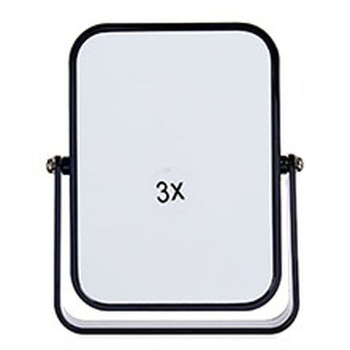 Oglindă cu Efect de Mărire Negru Geam Plastic 2,5 x 19,5 x 16 cm (6 Unități)