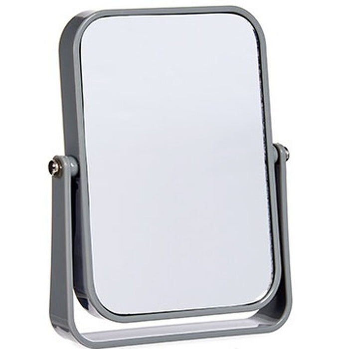 Oglindă cu Efect de Mărire Gri Geam Plastic 2,5 x 19,5 x 16 cm (6 Unități)