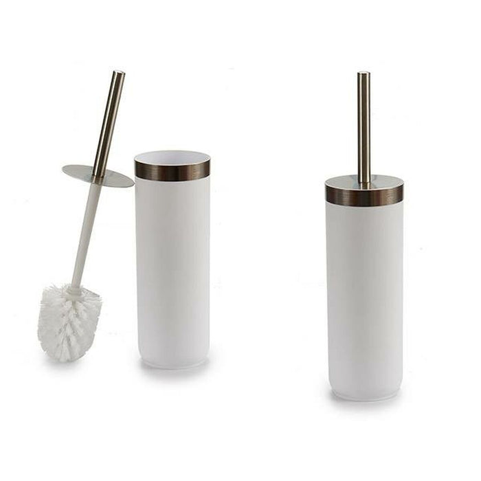 Perie pentru toaletă Alb Argintiu Plastic 9,5 x 38,5 x 9,5 cm (6 Unități)