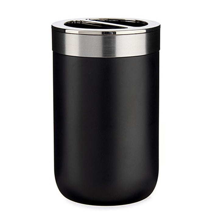 Suport pentru periuțe de dinți Negru Argintiu Plastic 7,7 x 11,2 x 7,7 cm (6 Unități)