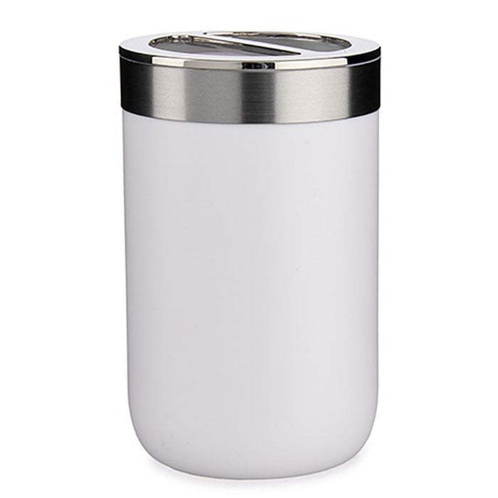Suport pentru periuțe de dinți Alb Argintiu Plastic 7,7 x 11,2 x 7,7 cm (6 Unități)