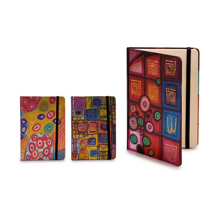 Carnet Notițe B6 Cadre 100 Frunze 12,5 x 1,3 x 17,5 cm (18 Unități)