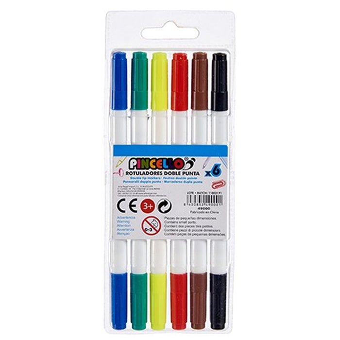 Set de Carioci Cu două capete Multicolor (72 Unități)