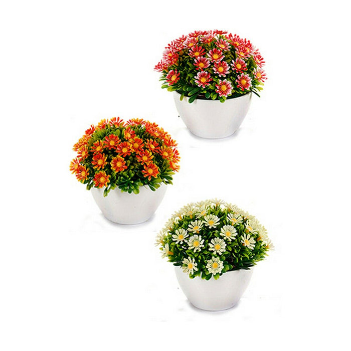 Plantă decorativă Margaretă Plastic 14 x 13 x 14 cm (12 Unități)