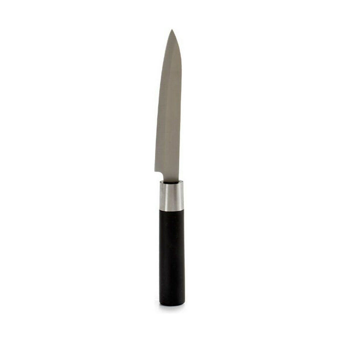 Cuțit de bucătărie 2,7 x 24,3 x 1,8 cm Argintiu Negru Oțel inoxidabil Plastic (12 Unități)