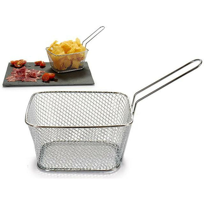 Coș pentru prezentat aperitive Argintiu Fier 24 x 13 x 11 cm (24 Unități)