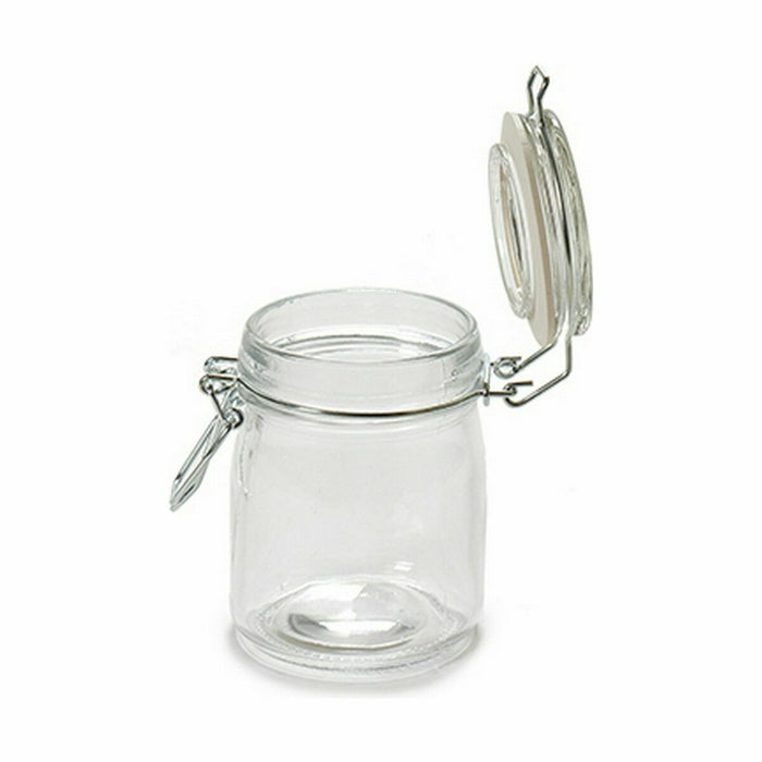 Borcan Închidere ermetică Transparent Silicon Crom 150 ml 9 x 9,5 x 6,5 cm (24 Unități)
