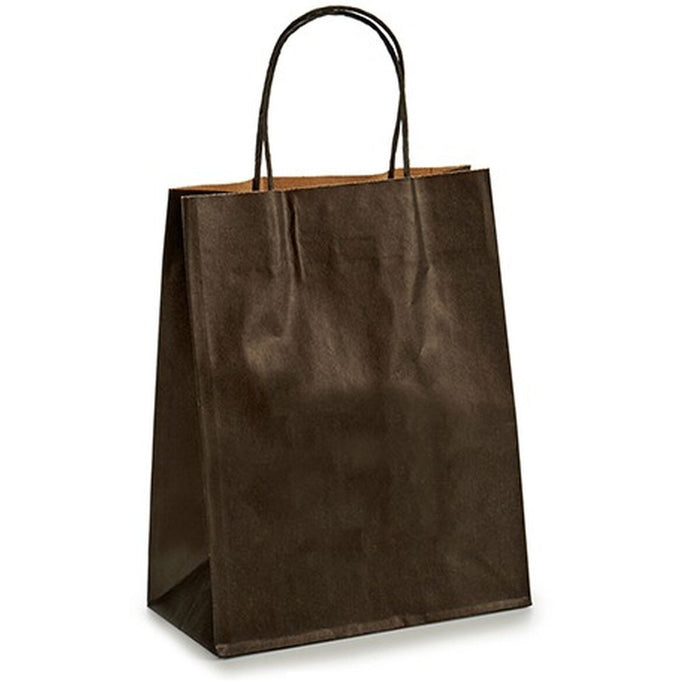 Set de Genți Hârtie Negru 11 x 36 x 21 cm (12 Unități)