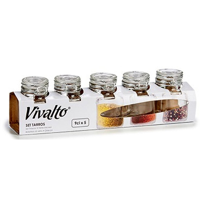 Set de tuburi Închidere ermetică Transparent Gumă Metal 90 ml (12 Unități)