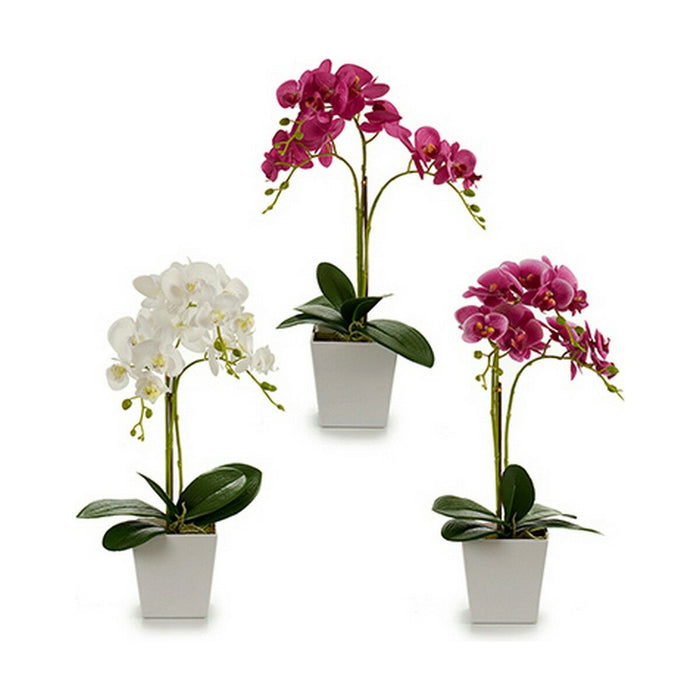 Plantă decorativă Orhidee 20 x 47 x 33 cm Plastic (4 Unități)