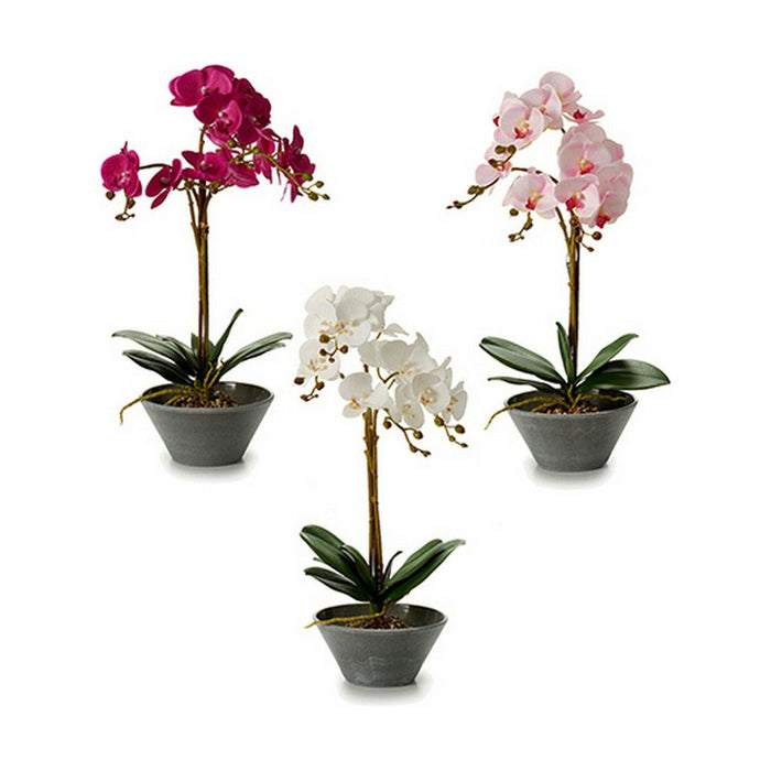 Plantă decorativă Orhidee 16 x 48 x 28 cm Plastic (4 Unități)
