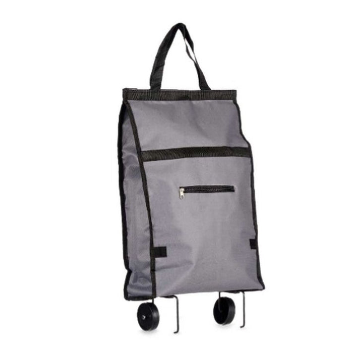 Cărucior de cumpărături Pliabil Cu roți 32 x 15 x 63 cm Gri (6 Unități)