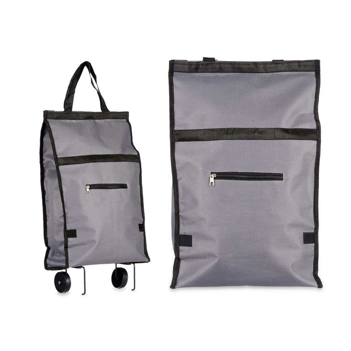 Cărucior de cumpărături Pliabil Cu roți 32 x 15 x 63 cm Gri (6 Unități)