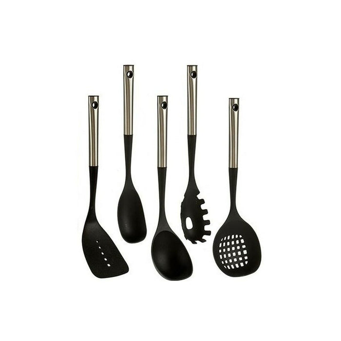 Set ustensile de bucătărie Negru Plastic 8,5 x 35 x 20,5 cm (6 Unități)