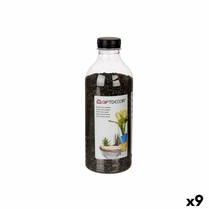 Pietre decorative Negru 1,5 Kg (9 Unități)