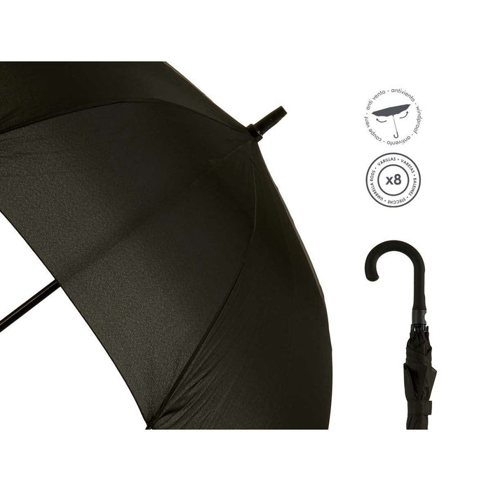 Umbrelă Negru Metal Pânză 100 x 100 x 84 cm (24 Unități)