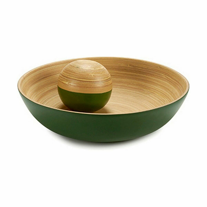 Figură Decorativă Míč Maro Verde Bambus 10 x 10 x 10 cm (12 Unități)