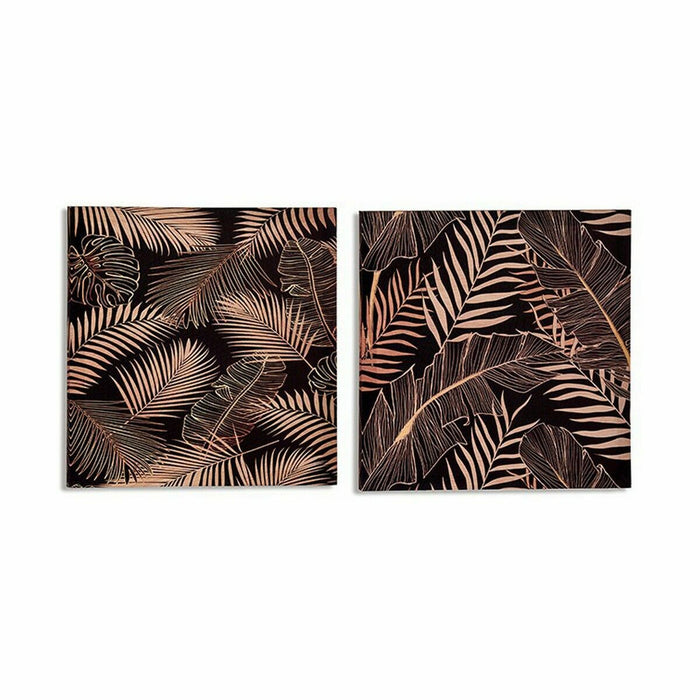 Pânză Frunza a unei plante Negru 1,5 x 40 x 40 cm (16 Unități)