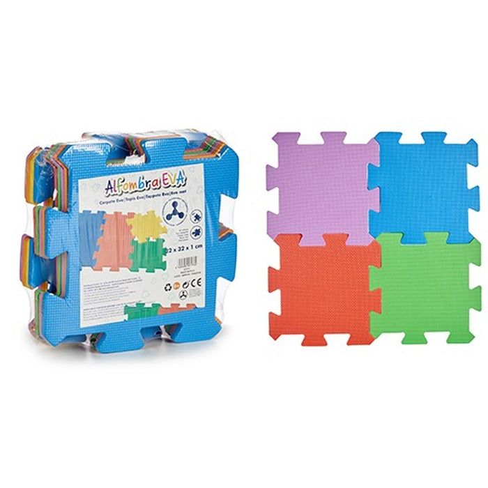 Covor Puzzle Multicolor Cauciuc Eva (12 Unități)