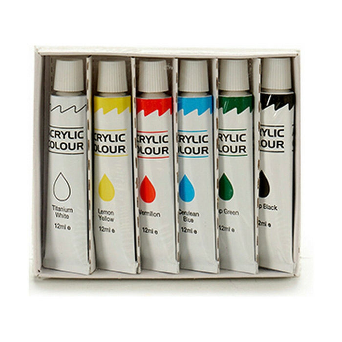Set de pictură Multicolor Vopsea acrilică 12 ml (12 Unități)