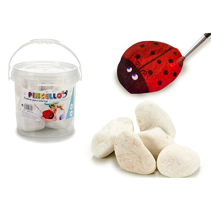 Set de piatră Meșteșuguri Alb 3 Kg 18 x 16 x 18 cm (4 Unități)