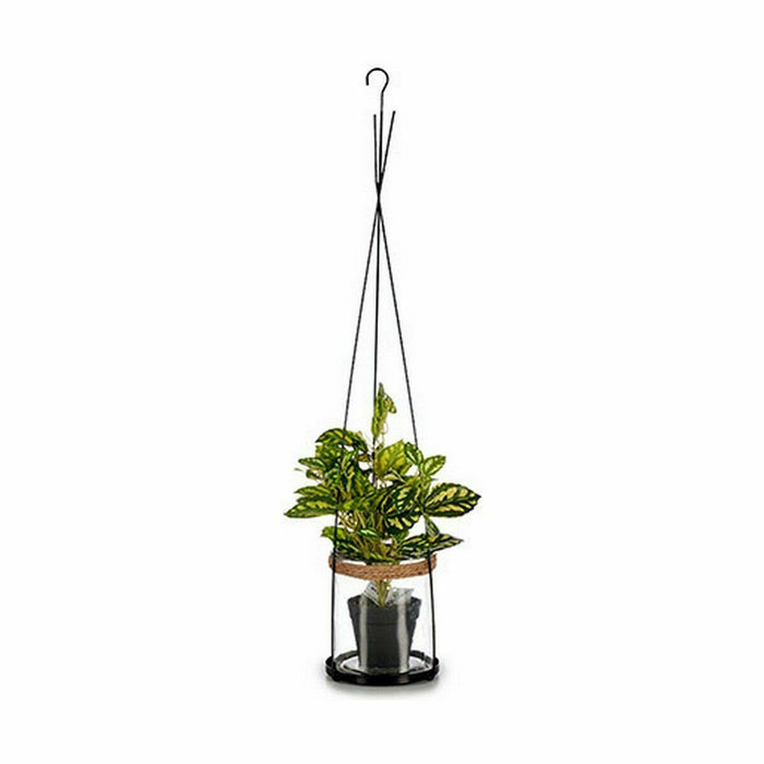 Suport de Lumânări Metal Geam 15,5 x 85,5 x 15,5 cm (12 Unități)