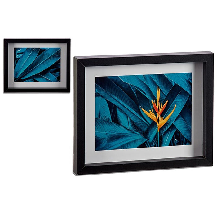 Tablou Frunza a unei plante Tropical Multicolor Lemn 22 x 2,5 x 27 cm (12 Unități)