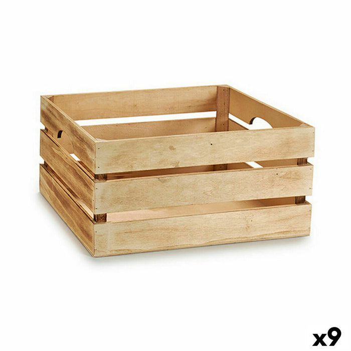Cutie Decorativă Maro Lemn 40,5 x 20 x 30,5 cm (9 Unități)