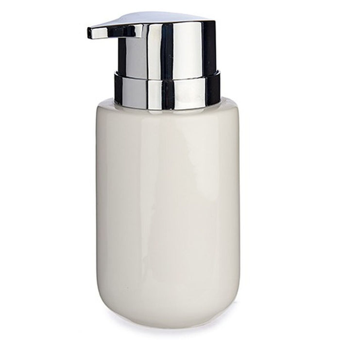 Dozator de Săpun Alb Argintiu Metal Ceramică 300 ml (6 Unități)