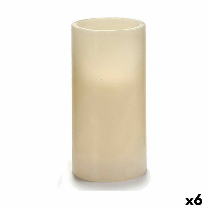 Lumânare LED Crem 7,5 x 14,5 x 7,5 cm (6 Unități)