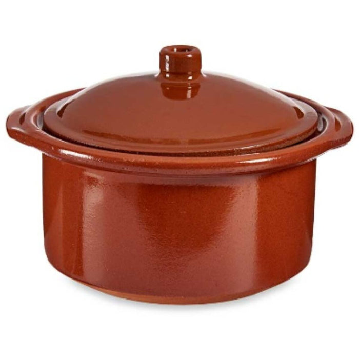 Oală cu capac Argilă arsă 1,5 L 22 x 14,5 x 20 cm (4 Unități)