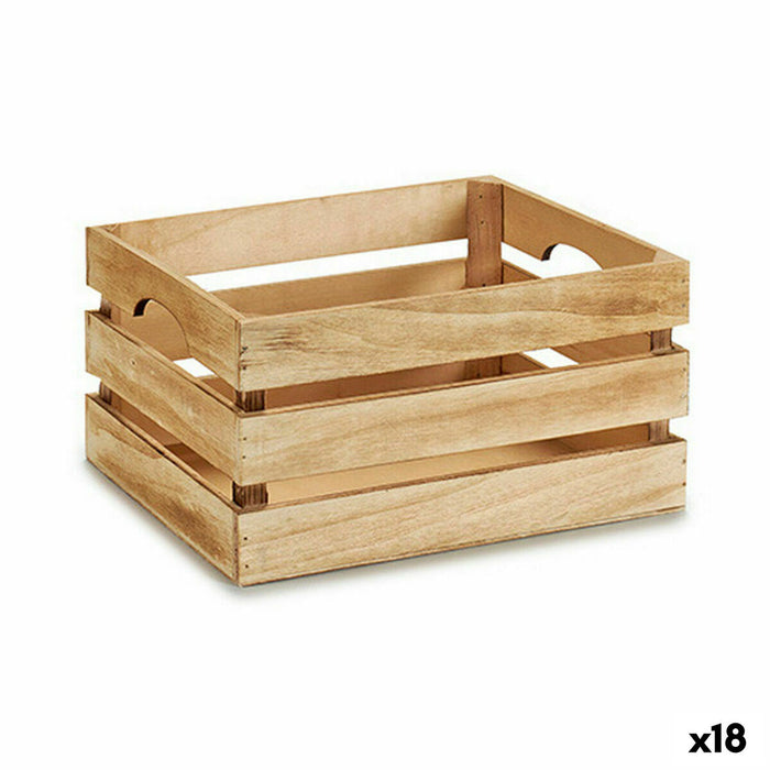 Cutie Decorativă Maro Lemn 31 x 16 x 21 cm (18 Unități)