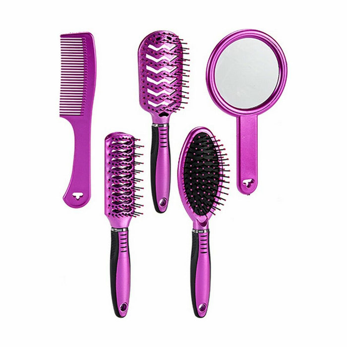 Set de pieptene / perii Mov Plastic (8 Unități)